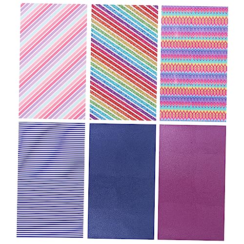 KALLORY 6 Stück Buntes Kunstleder Stoff Set