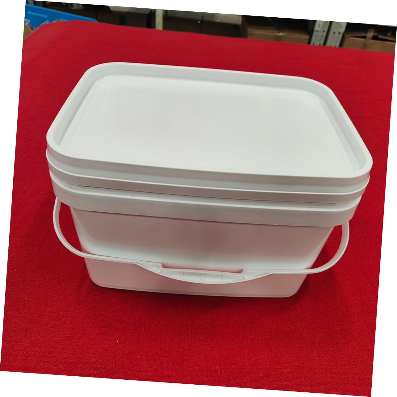 Secchio per Verniciare Bianco da 10l in Pp con Manico e Coperchio, Leggero e Multifunzionale per Uso Esterno