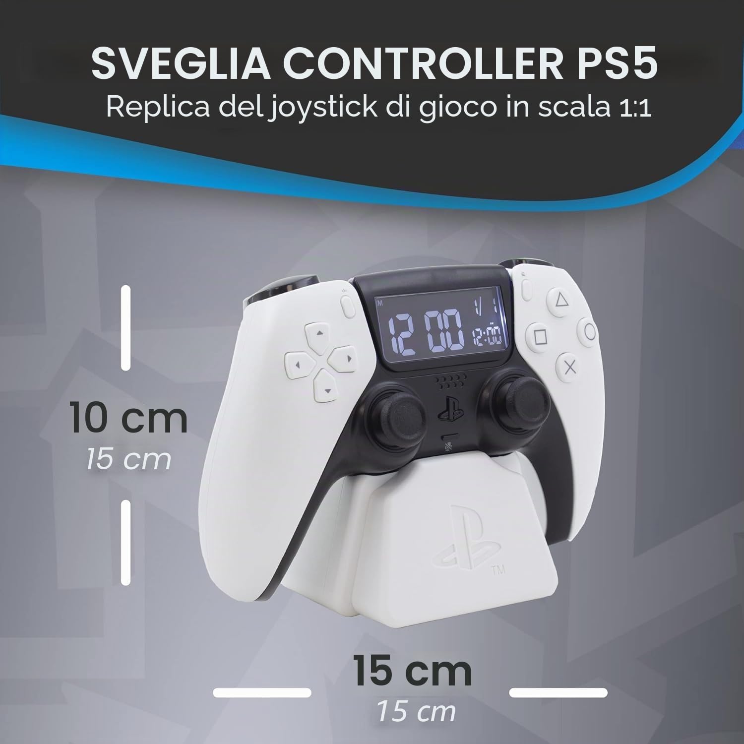 Paladone PlayStation Réveil Manette PS5 Blanc, Produit sous Licence Officielle