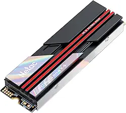 Netac SSD SSD M.2 2280 PCIe 4.0 NVMe de 2 TB interno com dissipador de calor, velocidade de cache SLC de até 7.000 MB/s Alto desempenho para PCs desktop, funciona com PS5, controle de calor fácil de