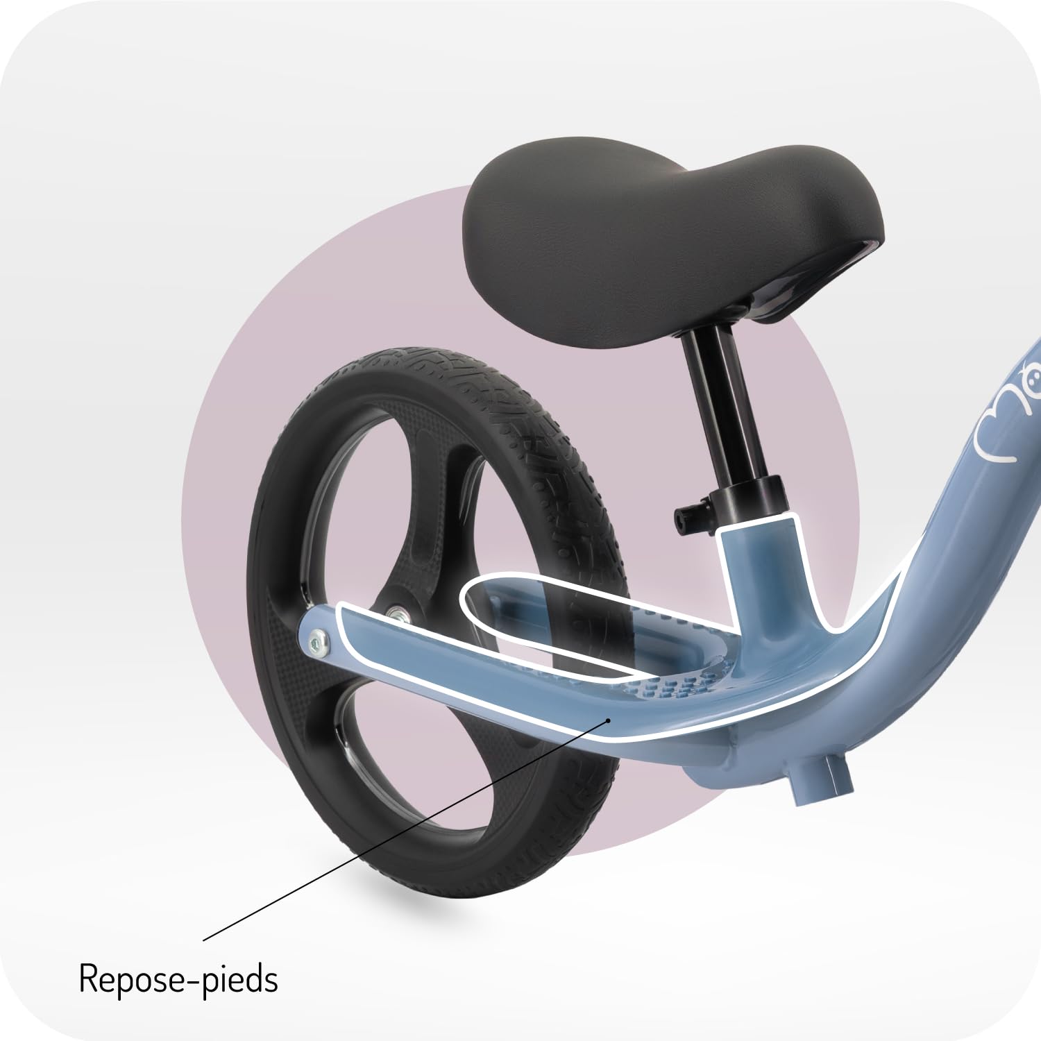 Momi Draisienne ISOKA pour Enfants dès 2 Ans (Max. 35 kg), Cadre léger 3,5 kg, réglage sans Outil de la Hauteur du Guidon et de la Selle, Roues en Caoutchouc TPR avec LED