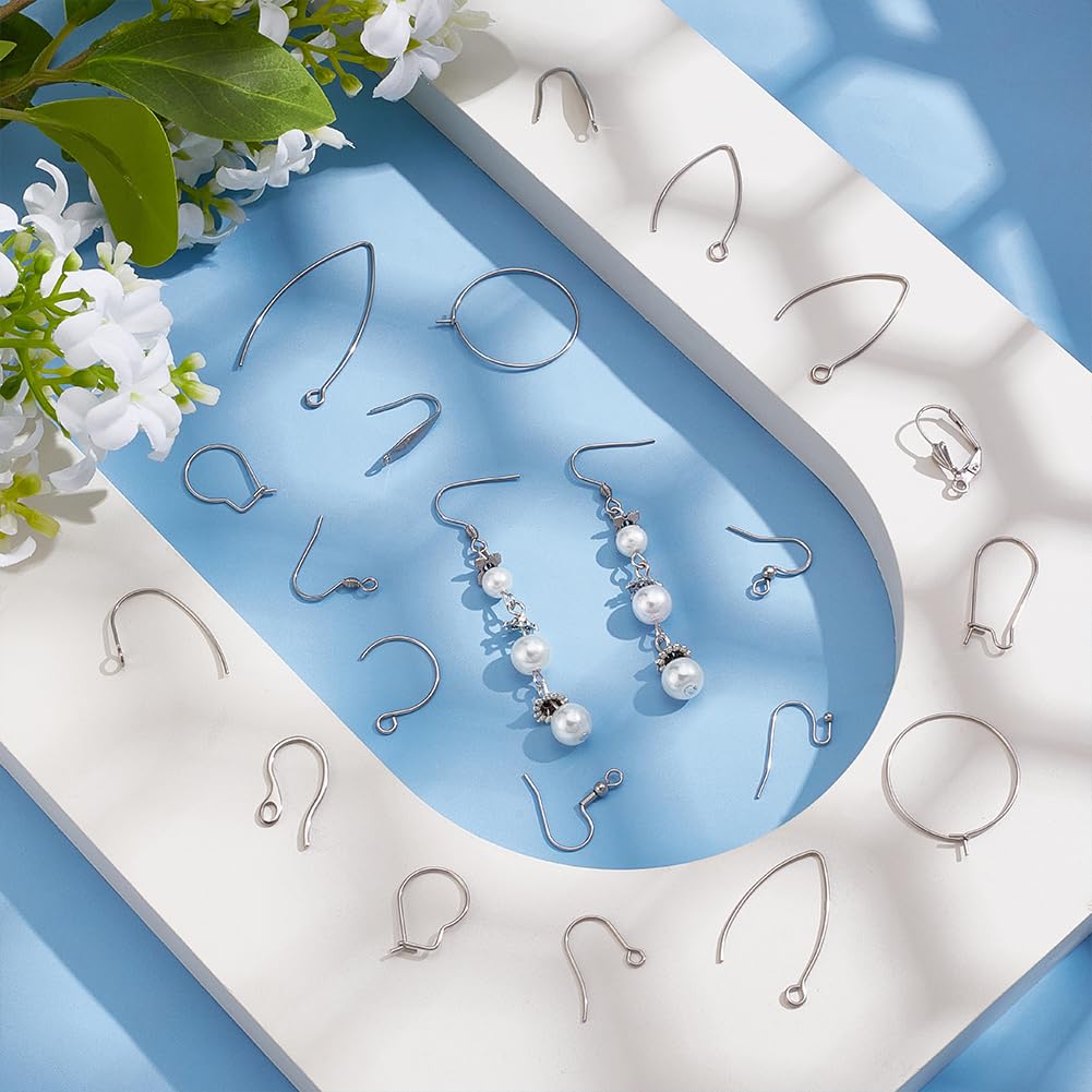 160 Set Ganci Orecchini Argento - Filo Francese Con Dadi E Anelli - Foto 3