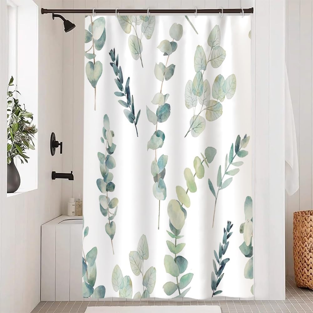 Uiiooazy Eucalyptus Shower Curtain