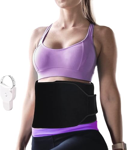 Heekooi Entrenador de cintura para mujer, cinturón de sudor para pérdida de peso, entrenamiento negro, Negro -
