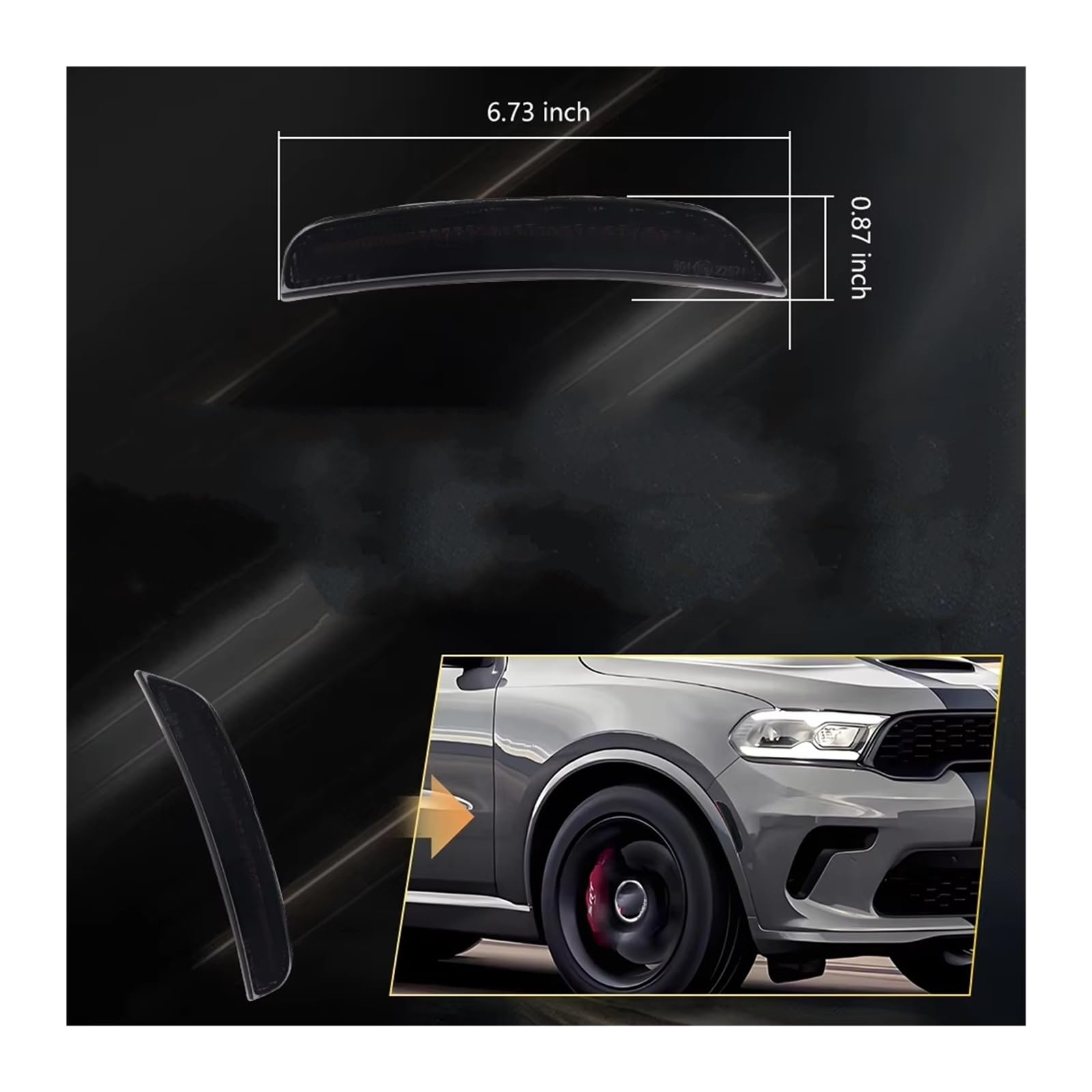 Indicatore Laterale Per Dodge Per Durango 2021 2022 2023 2024 2025 2 Pezzi Indicatore Di Direzione Con LED 68476818AA 68476819AA Indicatore Direzione Auto