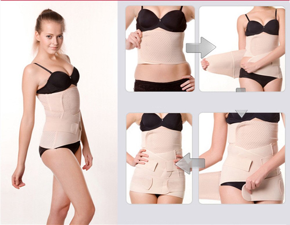 CYUURO Womens Abdominal Binder Postpartum Adjustable Elastic Maternity Support Waist Belt