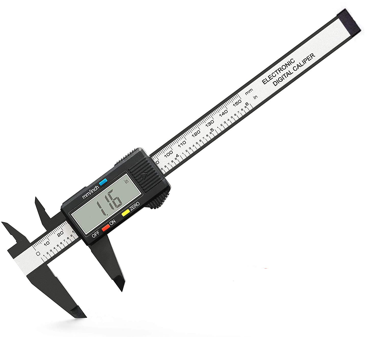 ARURA (LABEL) Vernier Caliper With Large LCD Screen And Automatic Off Feature - Diameter Measuring Tool Carbon Fiber Electronic Digital Vernier Caliper 6 Inch/150mm (Black) (B08MKSZ2Z7) Amazon Price History, Amazon Price Tracker