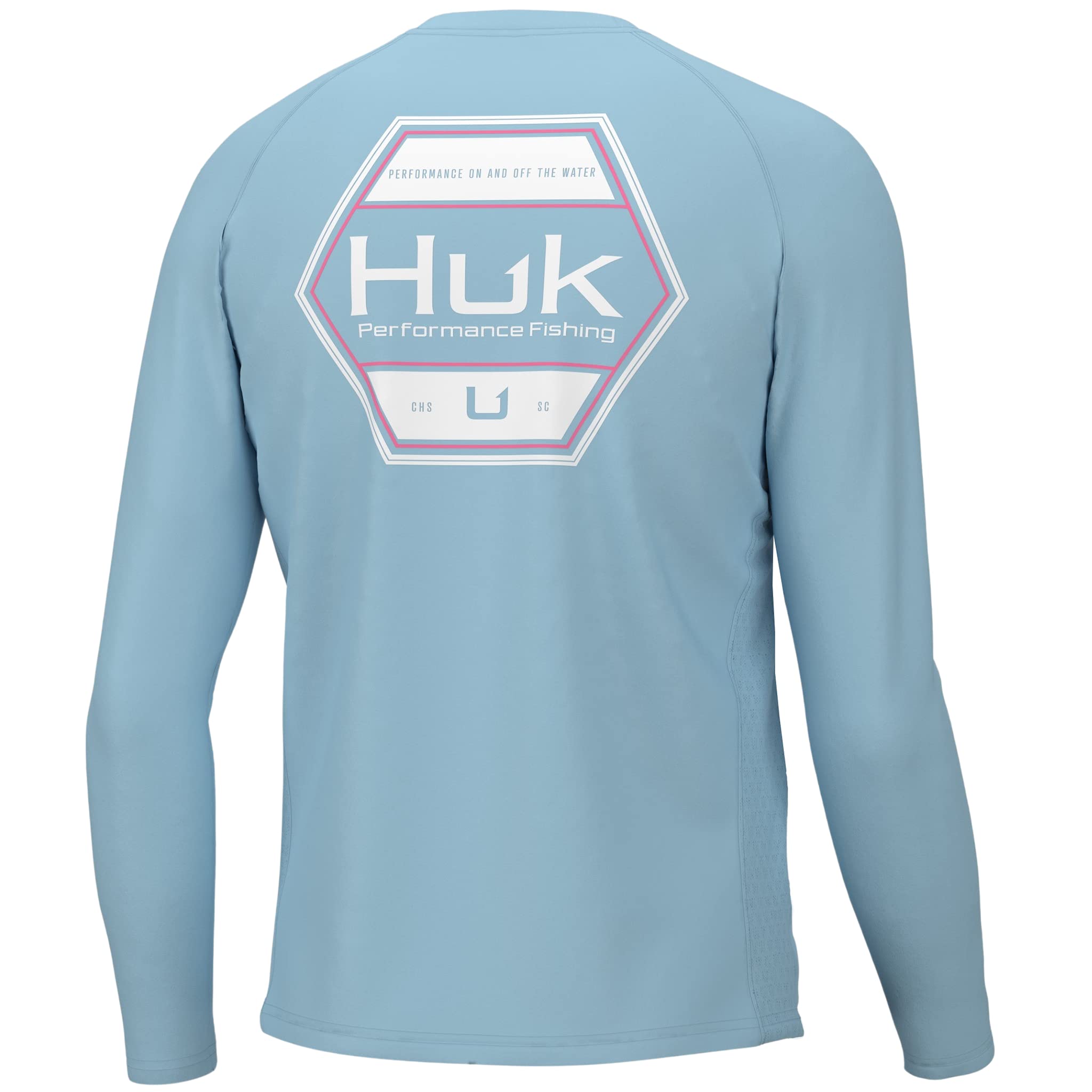 HUK Mens Pursuit Graphic Long Sleeve Shirt, Sun Protect Fishing Shirt