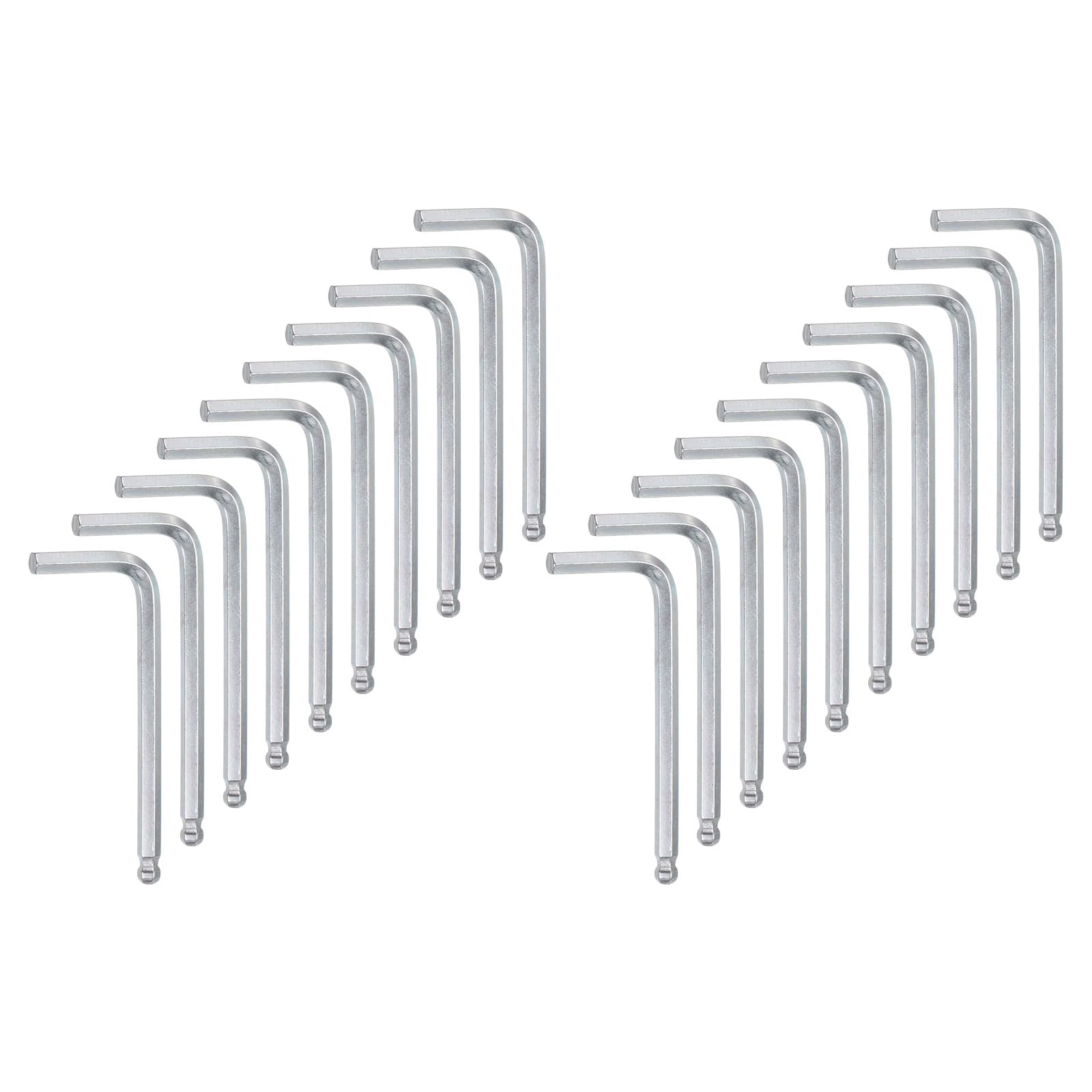 QUARKZMAN 20 Piezas de Llave Hexagonal de Bola de 5 mm, Llave Métrica en Forma de L de Acero Cromado Vanadio para Herramientas de Reparación en el Hogar