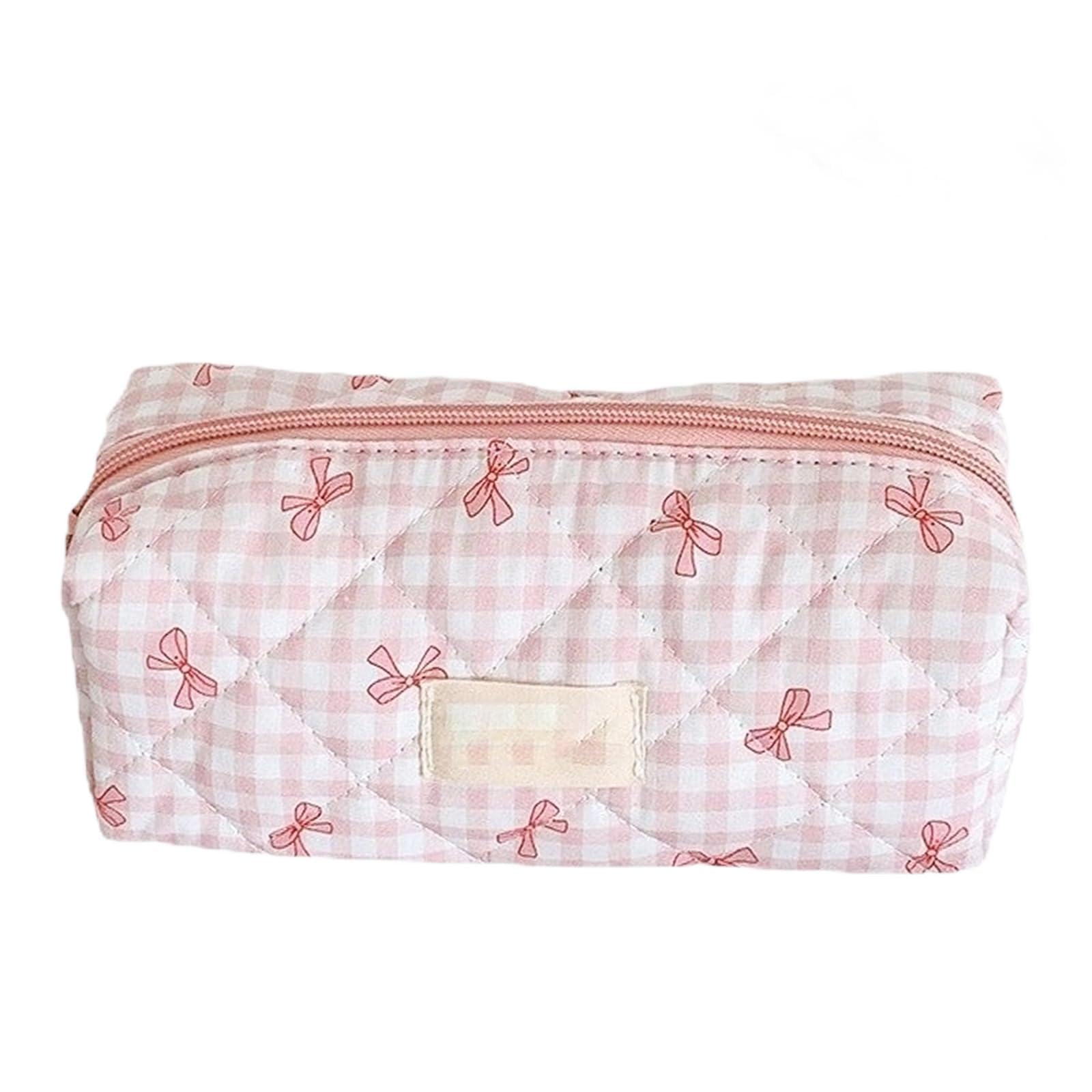 Wvbzf 1PC Bow Pencil Case, Cute Aesthetic Pencil Case for School Organization and Travel Storage, 18 x 6 x 9 cm Dimensions