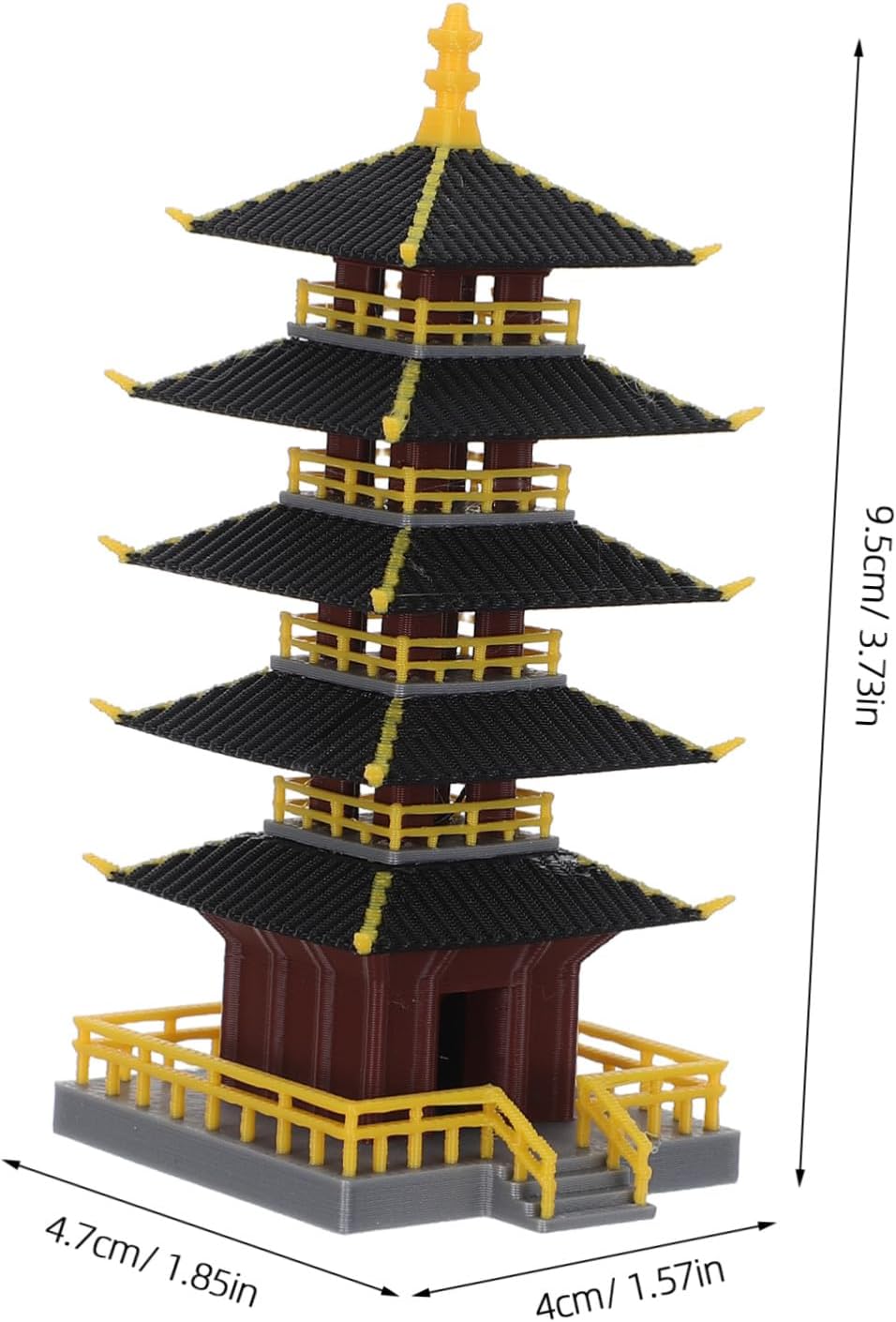 ARTIBETTER Mini Pagoda Sculpture Plastic Ancient Architecture Ornament | Aquarium Fish Tank Ornament, Dual Habitat Design, Balanced Base for Desktop Display and Plant Arrangements
