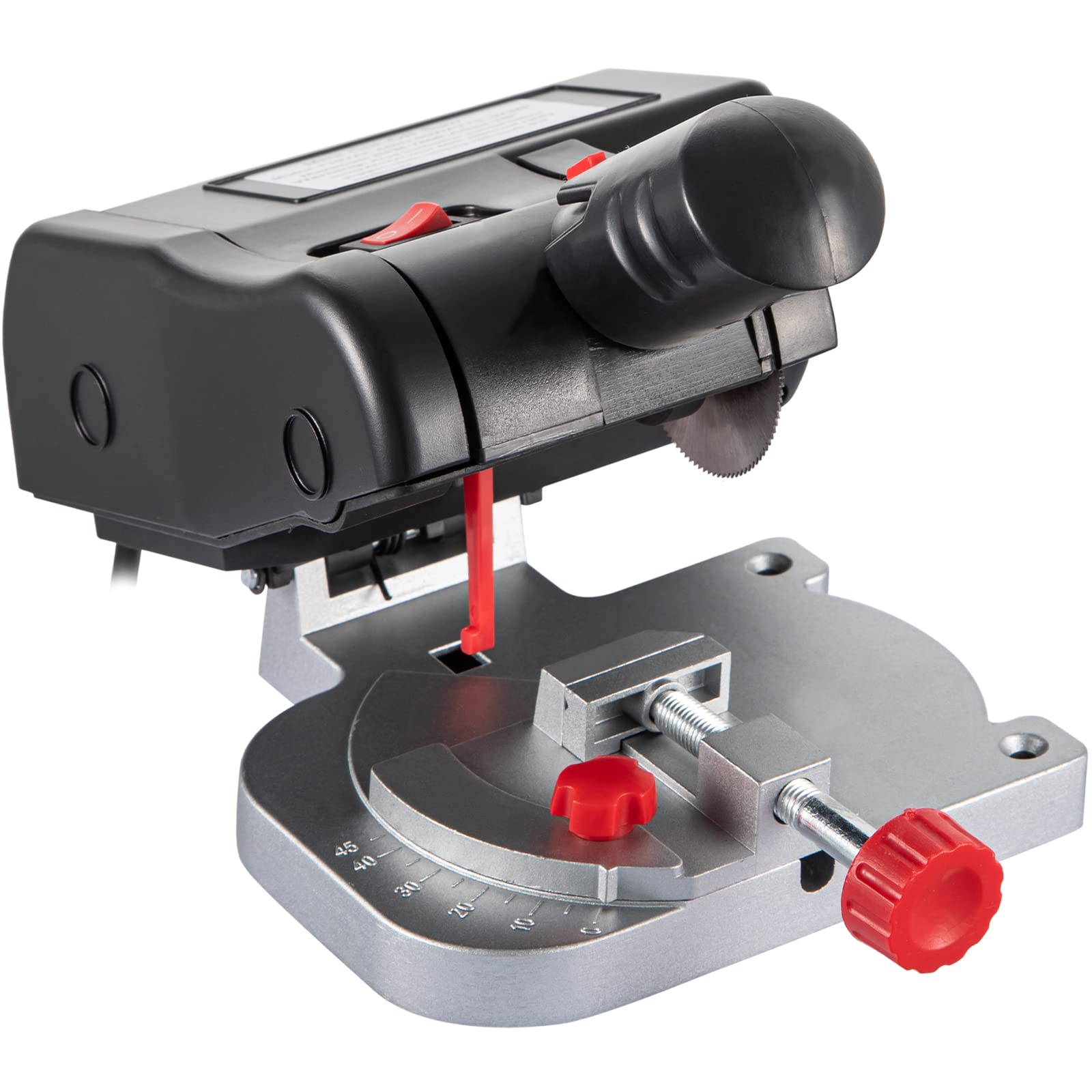 VEVOR Mini Miter Cut-off Chop Saw, Two 2-5/16" Blade of Steel and Resin with 1/2inch Cutting Depth, 0-45Â° Benchtop Miter Saw for Copper, Aluminum, Wood, Zinc in Hobby Craft