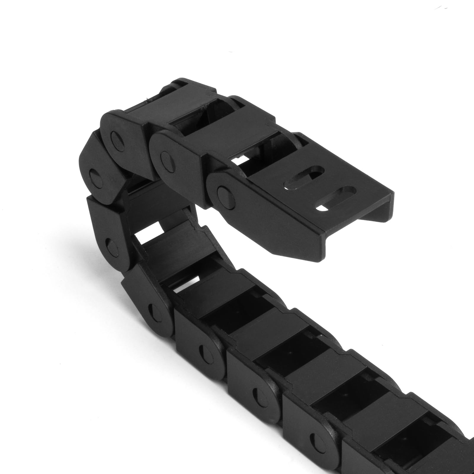 Aweking 10 x 15mm (Inner H x W) R28 Bridge Type Drag Chain Cable Wire Carrier Protection Chain 39.3inch/1M for 3D Printer and CNC Router Mill,Black