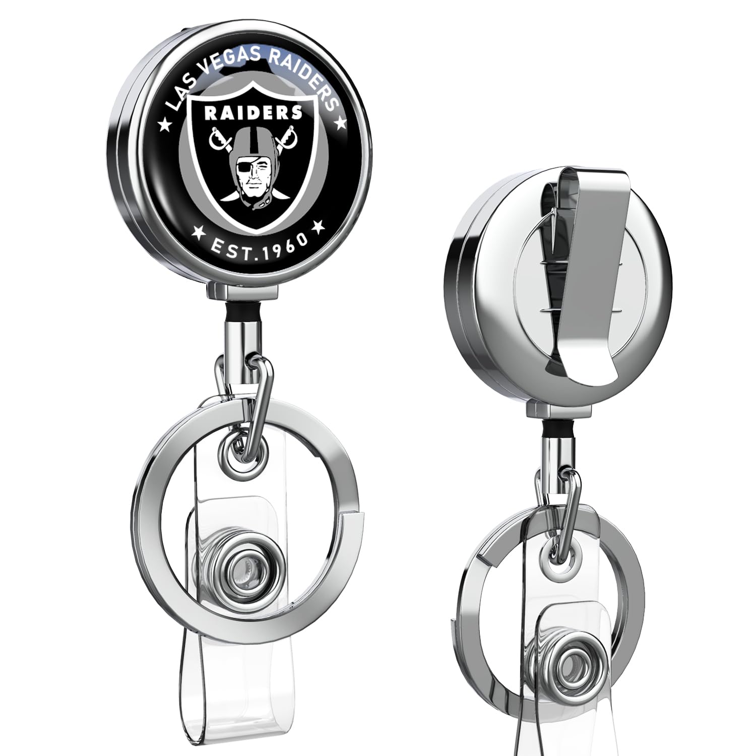 Aooble 1 Pack Heavy Duty Retractable Badge Reel Holder Retractable with ID Clip for Nurse Nursing Name Tag Card Nursing Student Teacher Doctor Medical