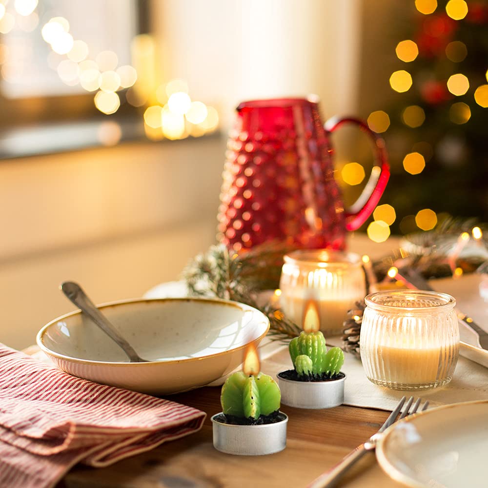 Amazon.de: PUDSIRN Kaktus-Teelichtkerzen-Set, handgefertigt, zarte  Sukkulenten, Kaktus-Teelichter, knstliche Sukkulenten, Kerzen fr Party,  Festival, Geburtstag, Hochzeit, Heimdekoration (24 Stck)