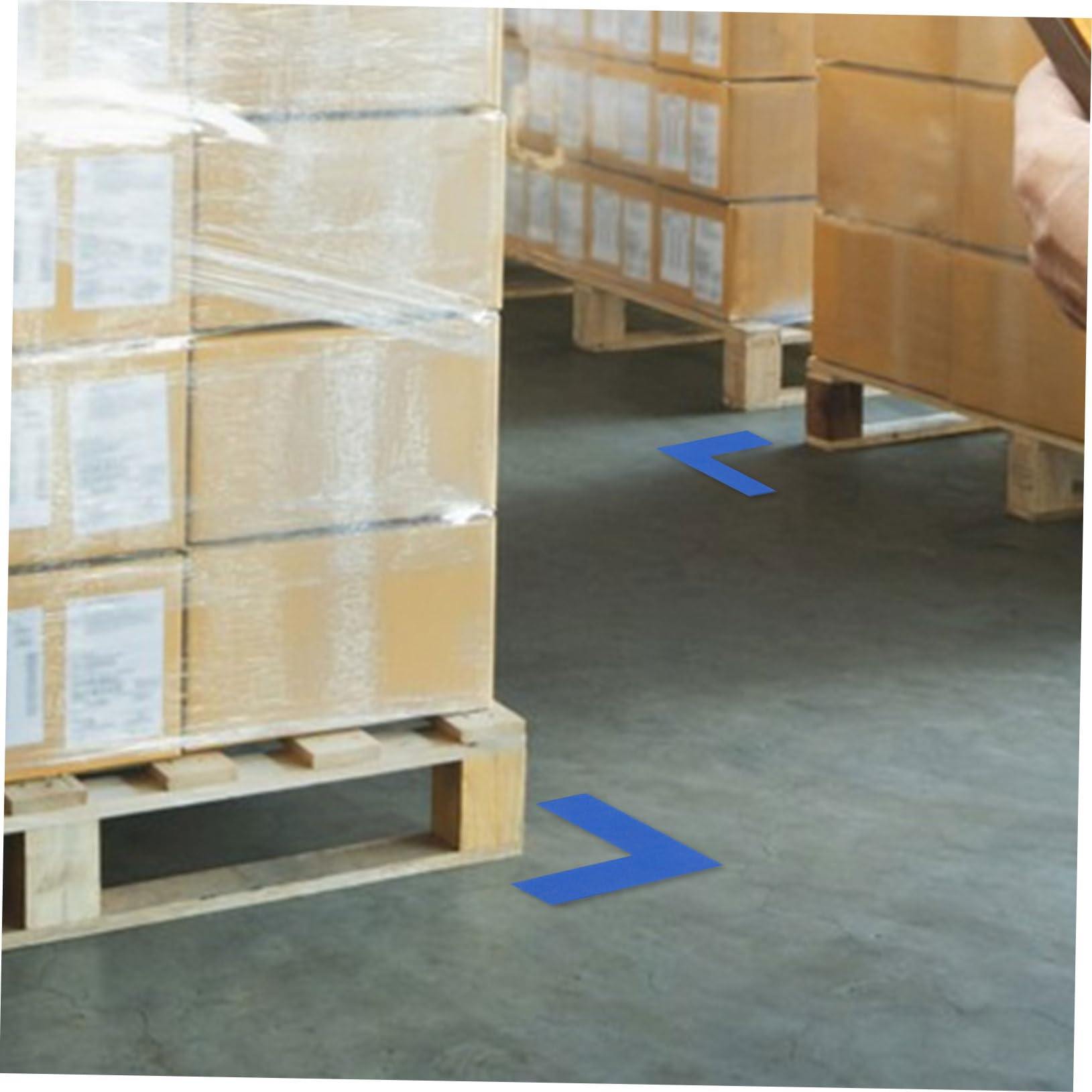 CHILDWEET 8pcs Floor Tapes Marking L Shaped Floor Markers Blue Stickers Pvc Floor Tape Applicator Location Marking Corner Tapes