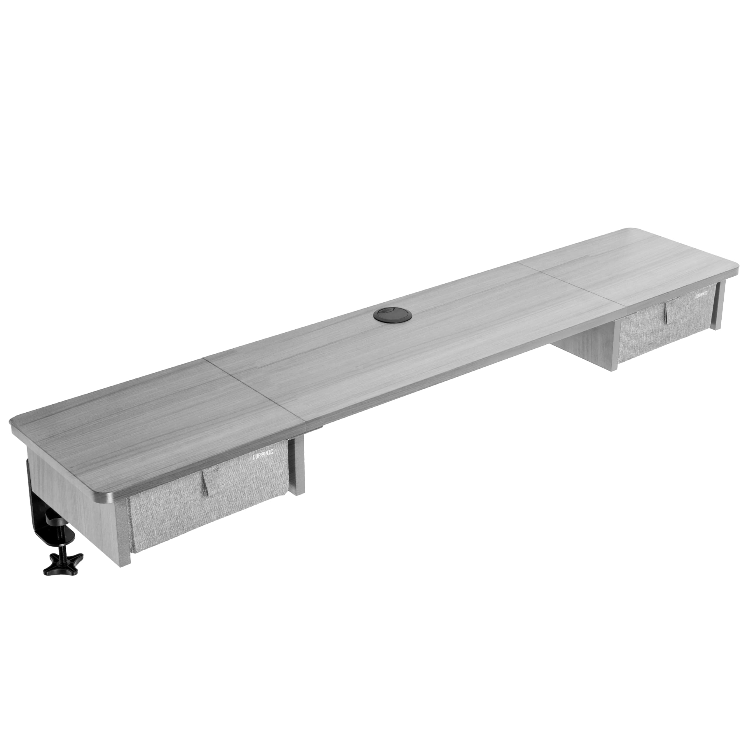 Duronic DD2 GY 120 cm DeskTop Grigio con 2 cassetti | Compatibile con tutti i Desk Top da 120 cm | Accessorio per scrivania | Professionale estetico e organizzato | Superficie per sollevare lo schermo