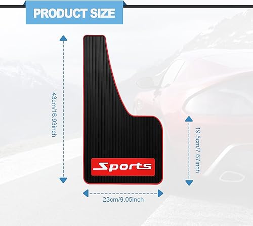 Miniatura 9 de 4 unidades de guardabarros de goma suave sin colisiones delantero y trasero guardabarros protectores contra salpicaduras de barro, universales para