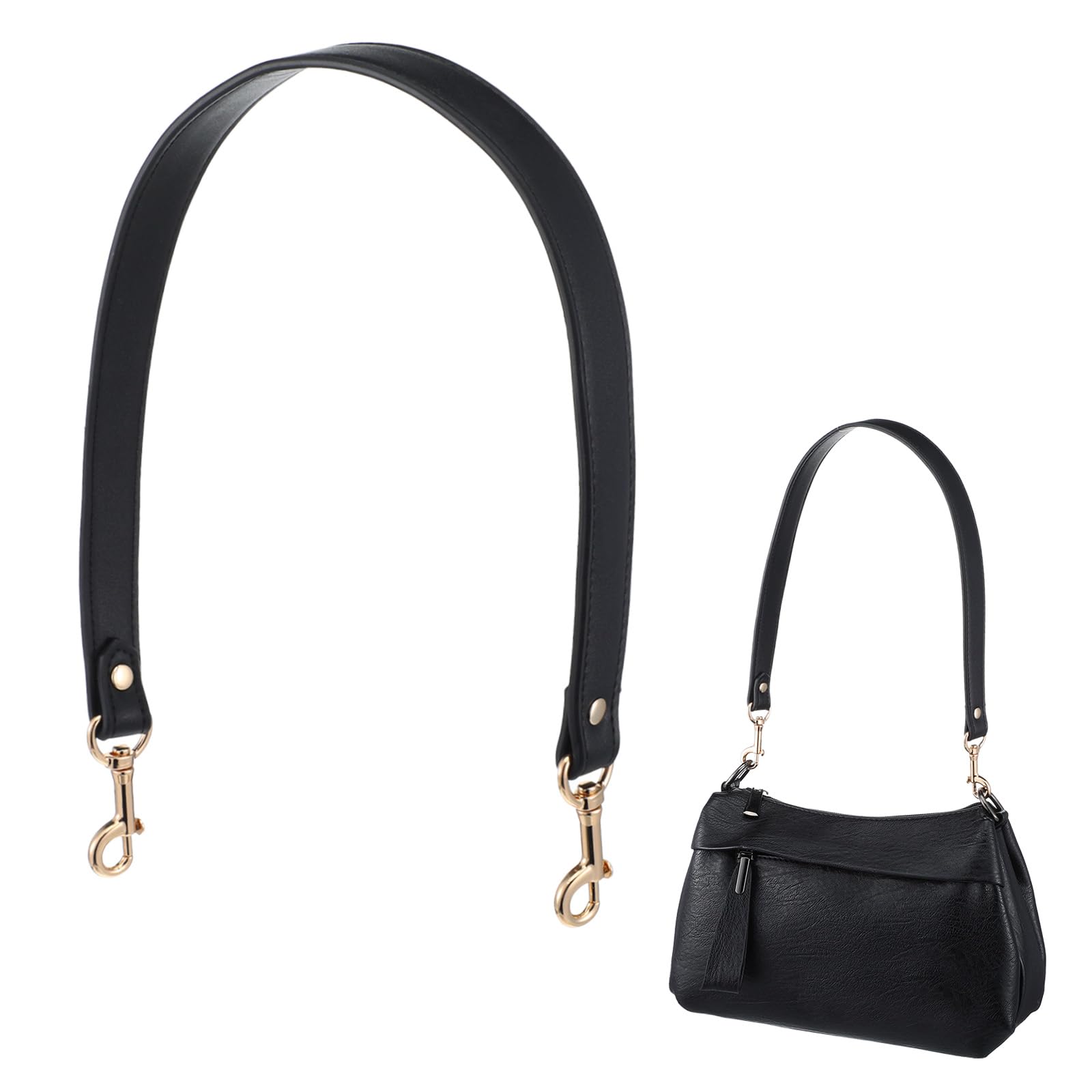 Genuine Leather Purse Strap, PU Leather Purse Strap Replacement, Crossbody Adjustable Long Thin Handmade Shoulder Handbags Straps for Handbag Briefcase Wallet DIY Handbag Making