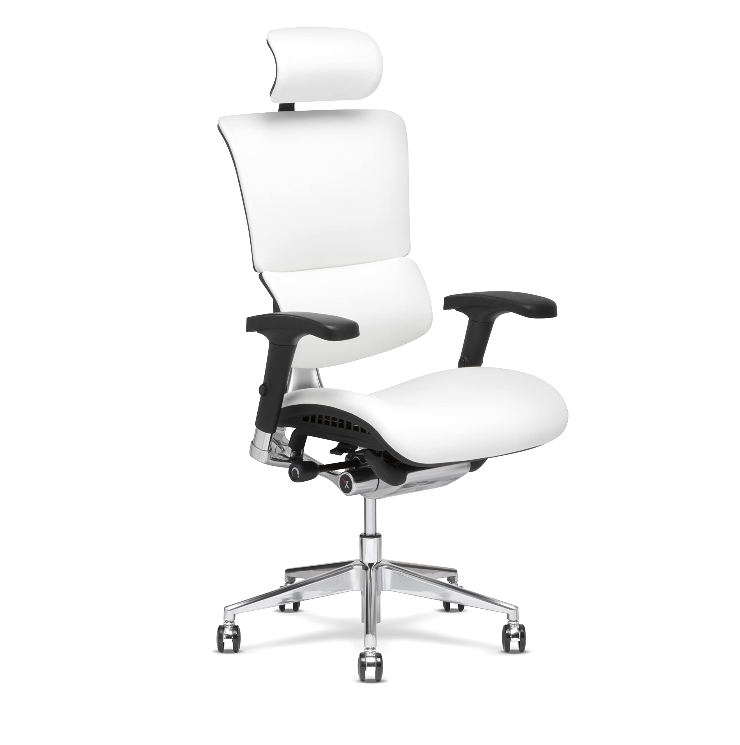 Buy XChair X4 High End Executive Chair, White Leather with Headrest