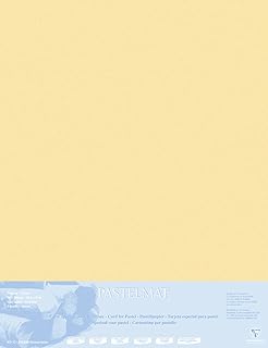 Clairefontaine - Ref 396023C - Tabla montada en pastelmat (5 hojas) - 1800 micras - 70 x 100 cm - Color maíz - Especialmente formulada para uso con pasteles