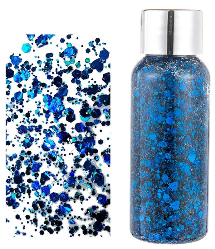 Body Glitter Gel, Face Glitter Body Glitter Liquid Eyeshadow, Face Hair Nail Glitter, Holiday Glitter Makeup (5)