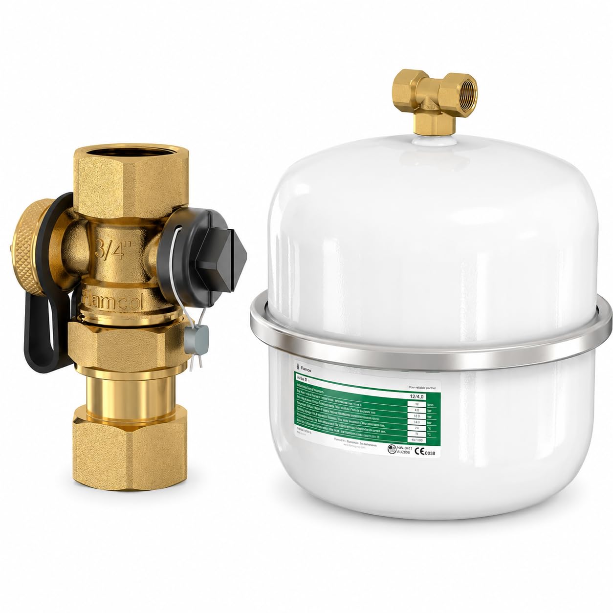 Vase d expansion Flamco Airfix D sanitaire 8L 4 bar avec raccordement 3/4