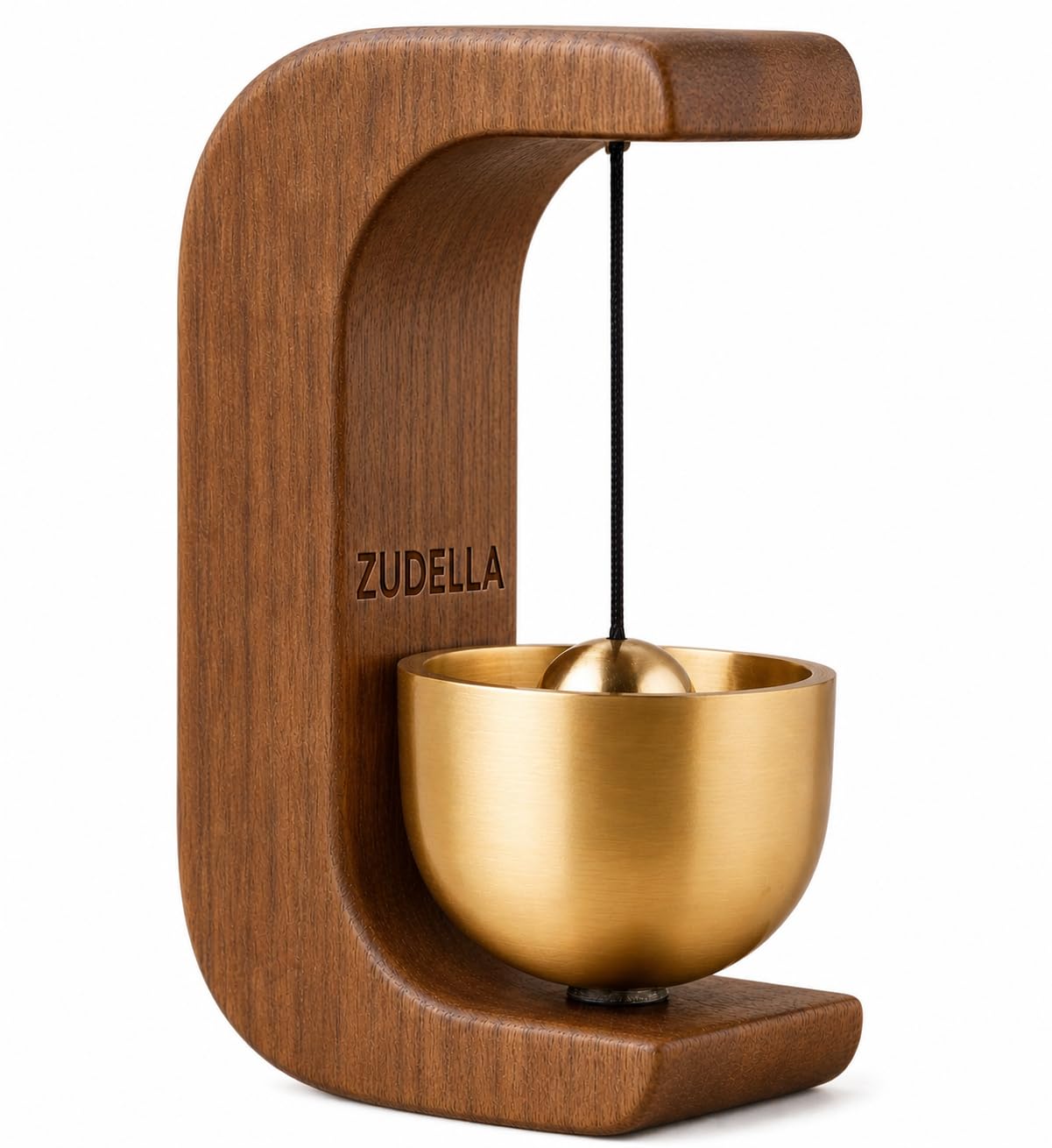 Premium Wooden Brass Bell Chime, Decorative Door Bell with Stand, Handmade Musical Centrepiece-picture-21