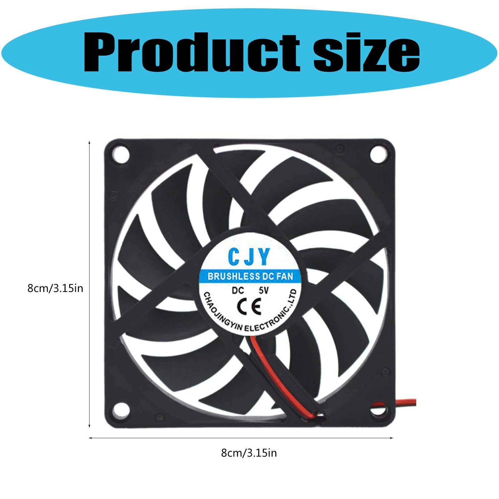 Amazon.co.jp: 80mm 静音 PC 冷却ファン 5V/24V 低ノイズ効率的な熱