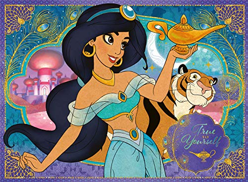 Ravensburger-10409 Princesa Ravensburger Disney Princess Jasmine-Rompecabezas de 100 Piezas Extra...