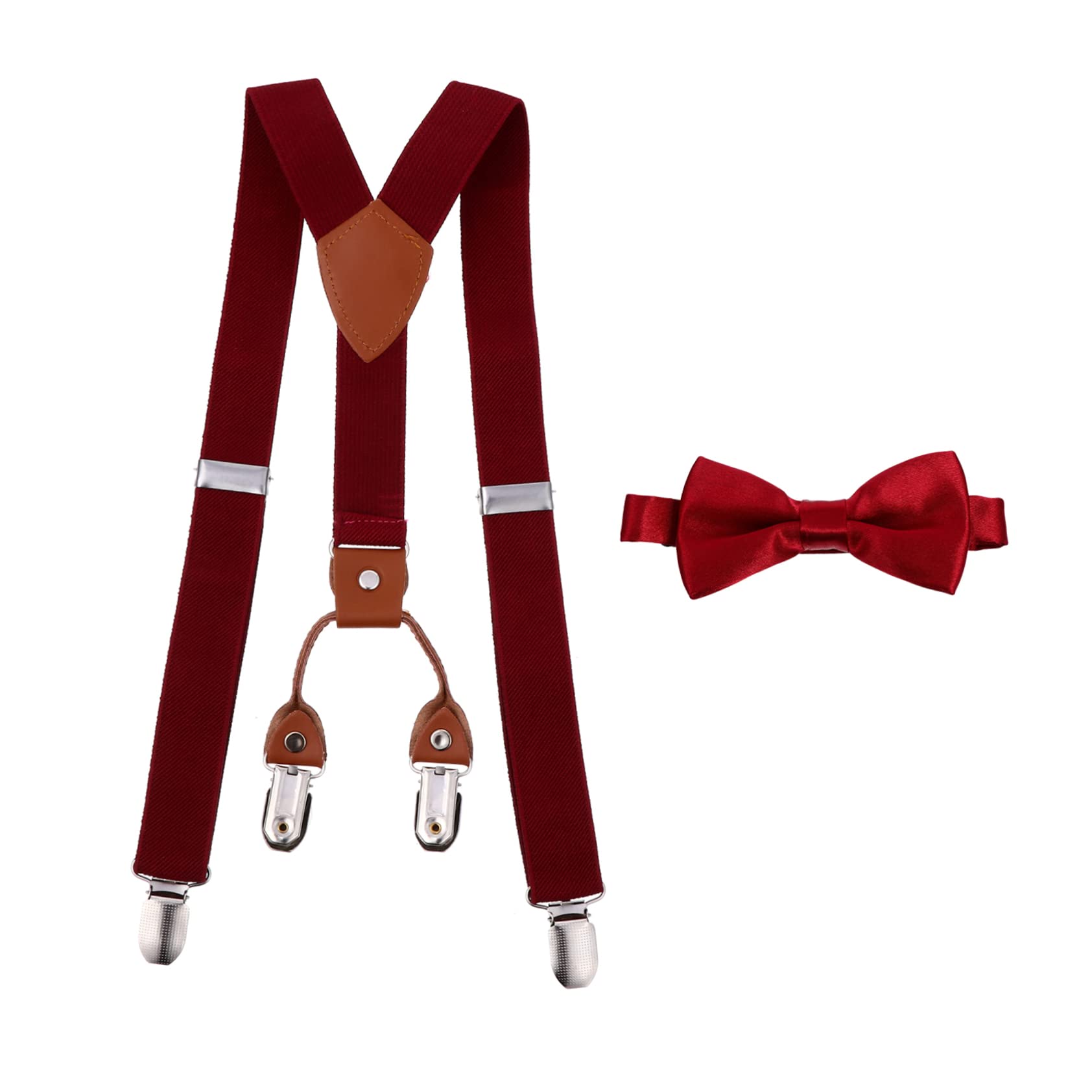 TENDYCOCO 1 Set 4 Overalls Clip Costume Bow Suspenders Shirt Tied Change Table Ties Tie Clip Snap Bag Clips Romper Pre Boys Sunglasses Knitted Suspenders