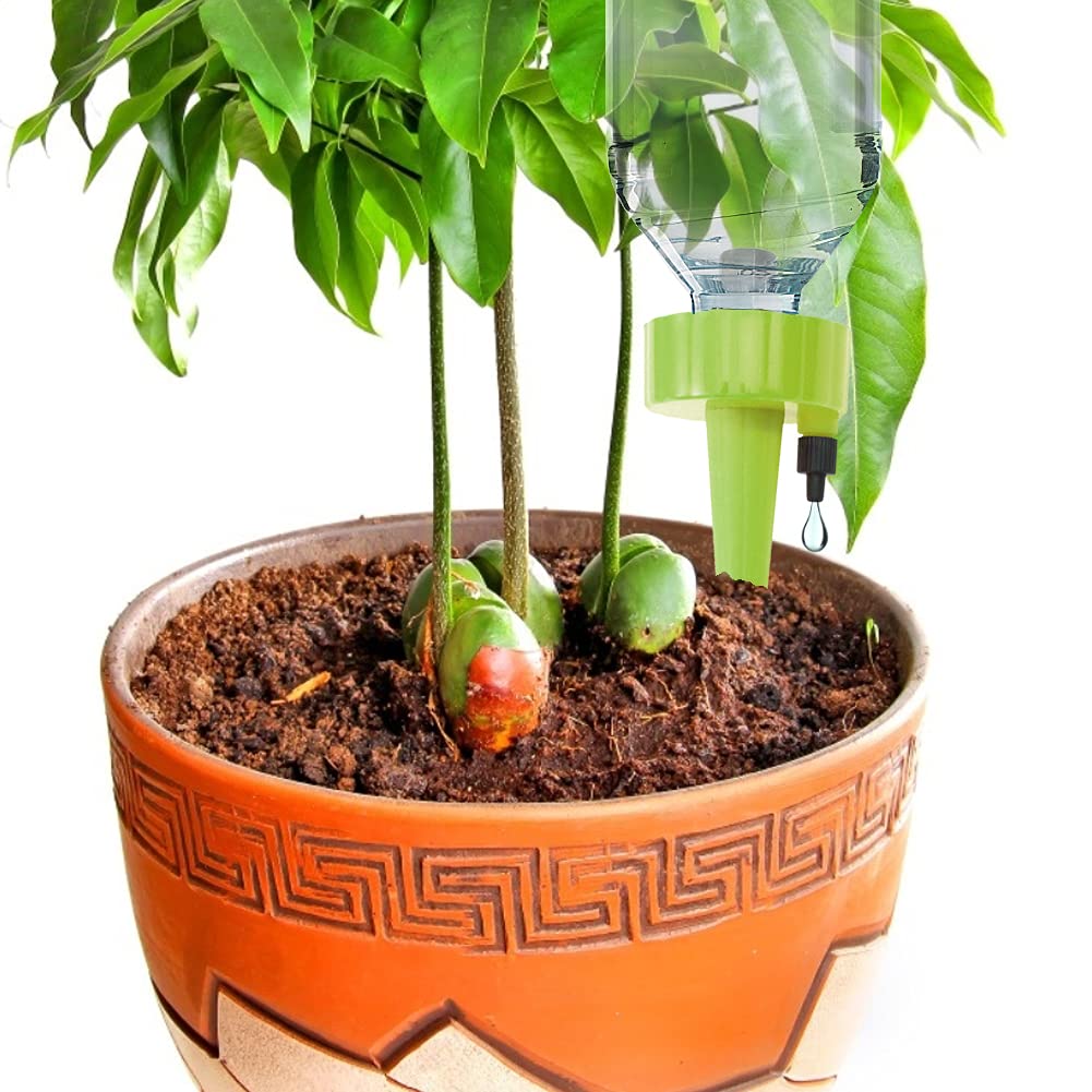 LICHENGTAI Set Irrigazione A Goccia Automatica Per Piante – 6 Pezzi Con Valvola Regolabile – Sistema Fai Da Te Per Interni Ed Esterni – Compatibile Con Bottiglie In Plastica