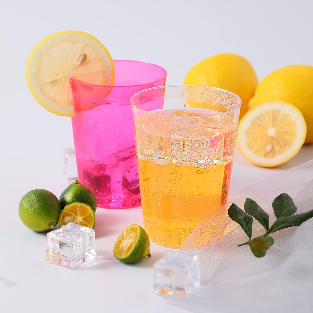 Neon Disposable Cups - 100 10oz Party Tumblers -4