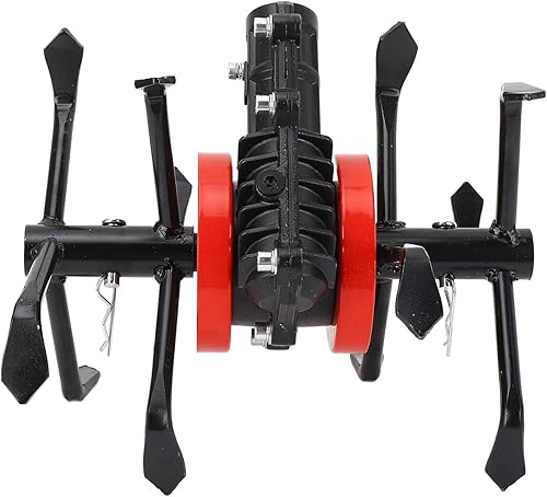 Rueda de 6 garras B G, herramienta de jardín, cabeza aflojada de suelo, rueda de arado de timón para cultivador de jardín, 1.102 in, 9 dientes y