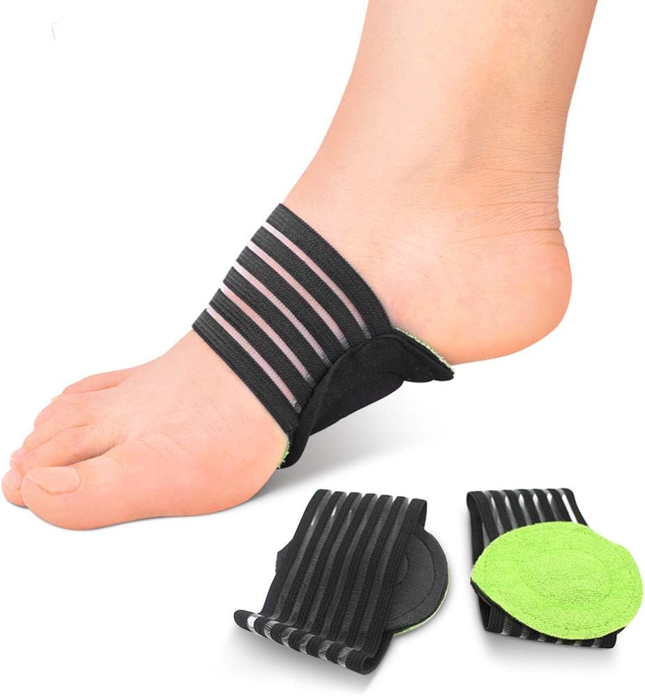 Compression Fasciitis Cushioned Arch Support Sleeves, Plantar Fasciitis Foot Relief Cushions for Flat Achy Feet Problems, Fallen Arches, 1 Pair Orthotic High Arch Support Brace Arch Pad for Men Women