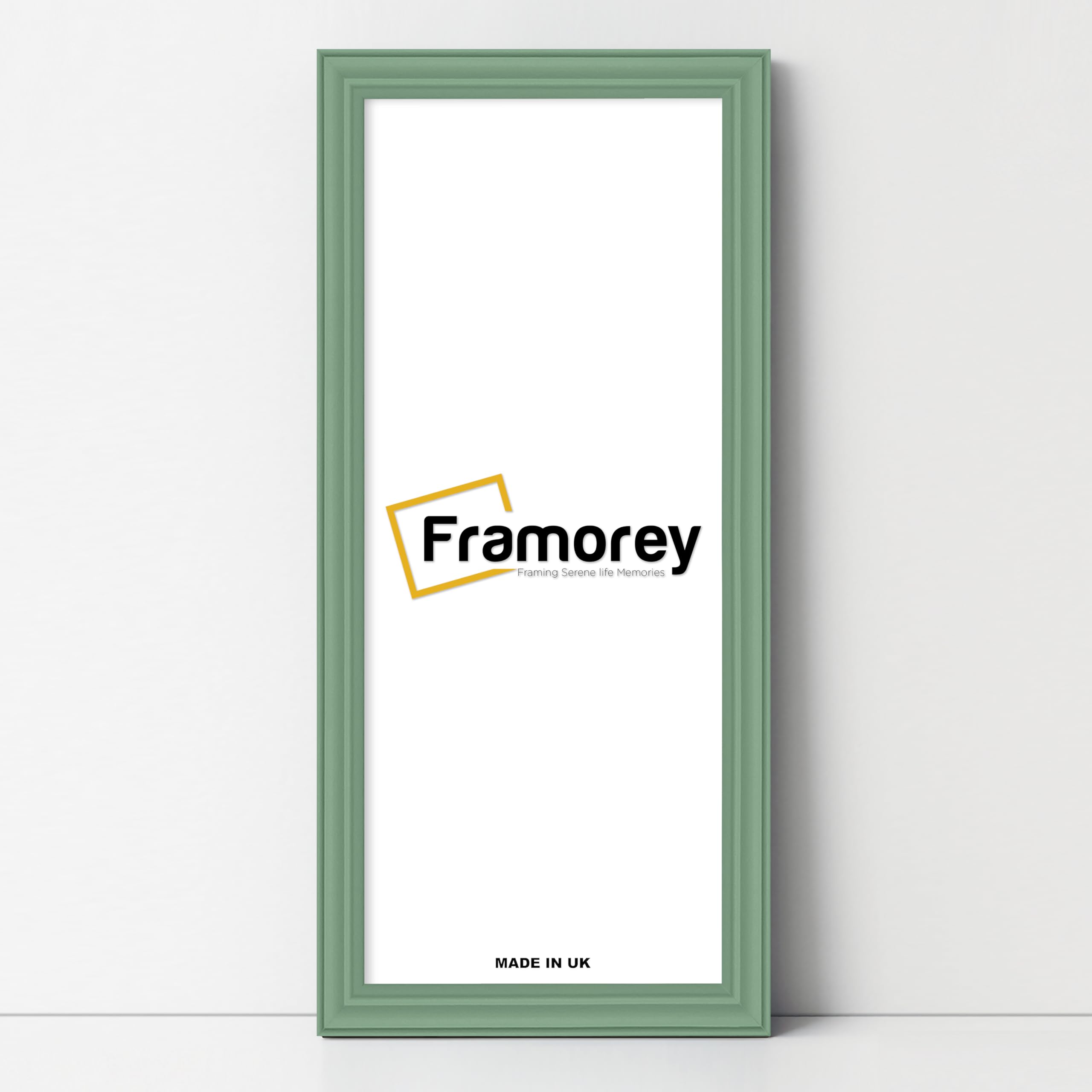 FRAMOREY Panoramic Style Green Picture Frame, 12x5 Inch Size Photo Frames, LW Antique Poster Frame, Photo Print Frame