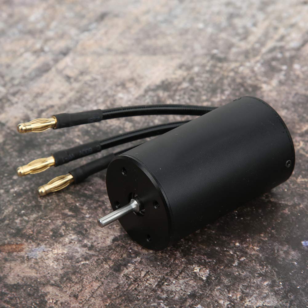 Cryfokt Motor sin Escobillas Impermeable de Alta Eficiencia, 4, 12 Ranuras, para Coche RC, 2600 KV, Negro (3300KV)