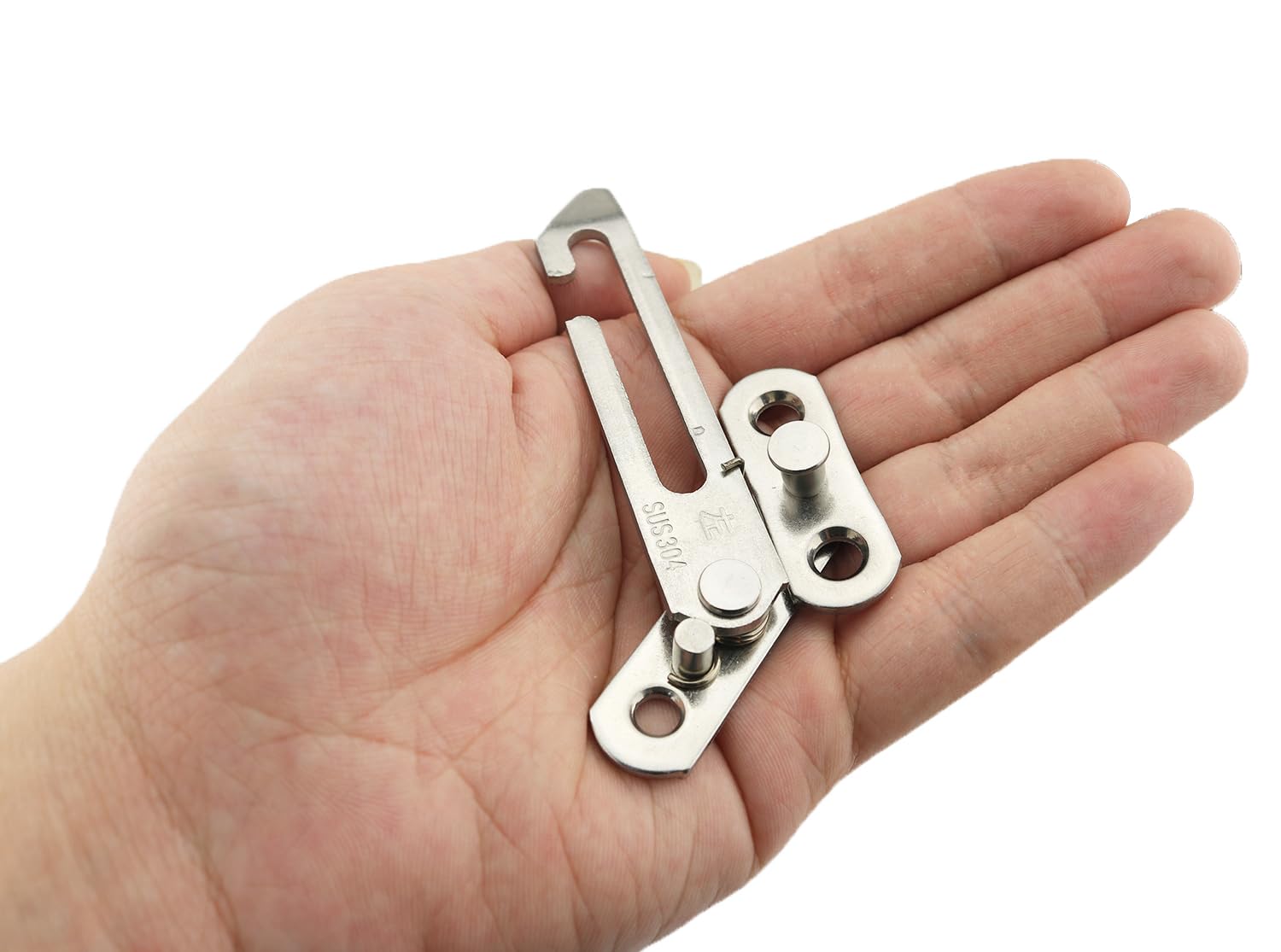 JianLing 2pcs Lock Window Limiters with 8pcs Screws Stainless