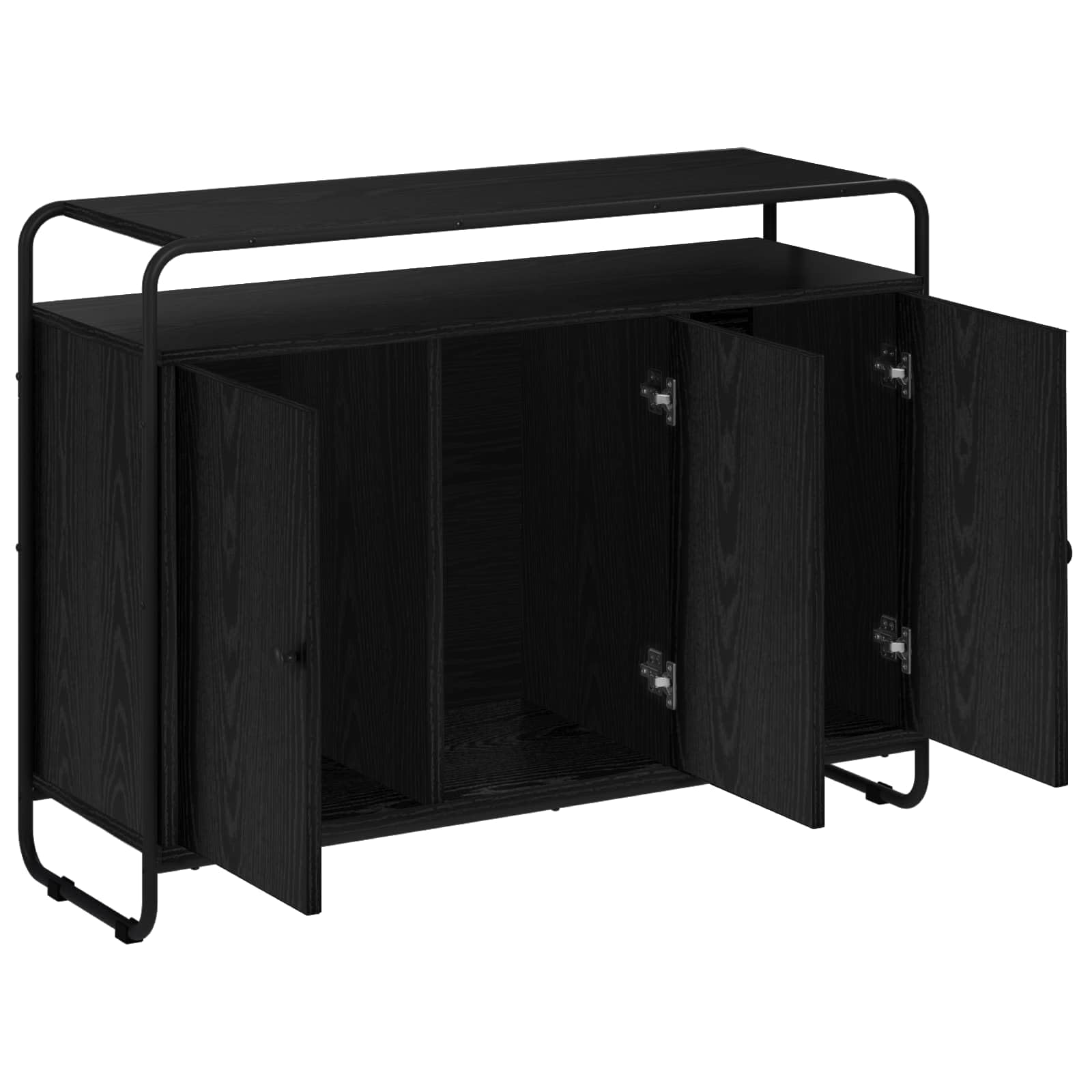 vidaXL Credenza Rovere Nero 102 x 35 x 75 cm Legno ingegnerizzato