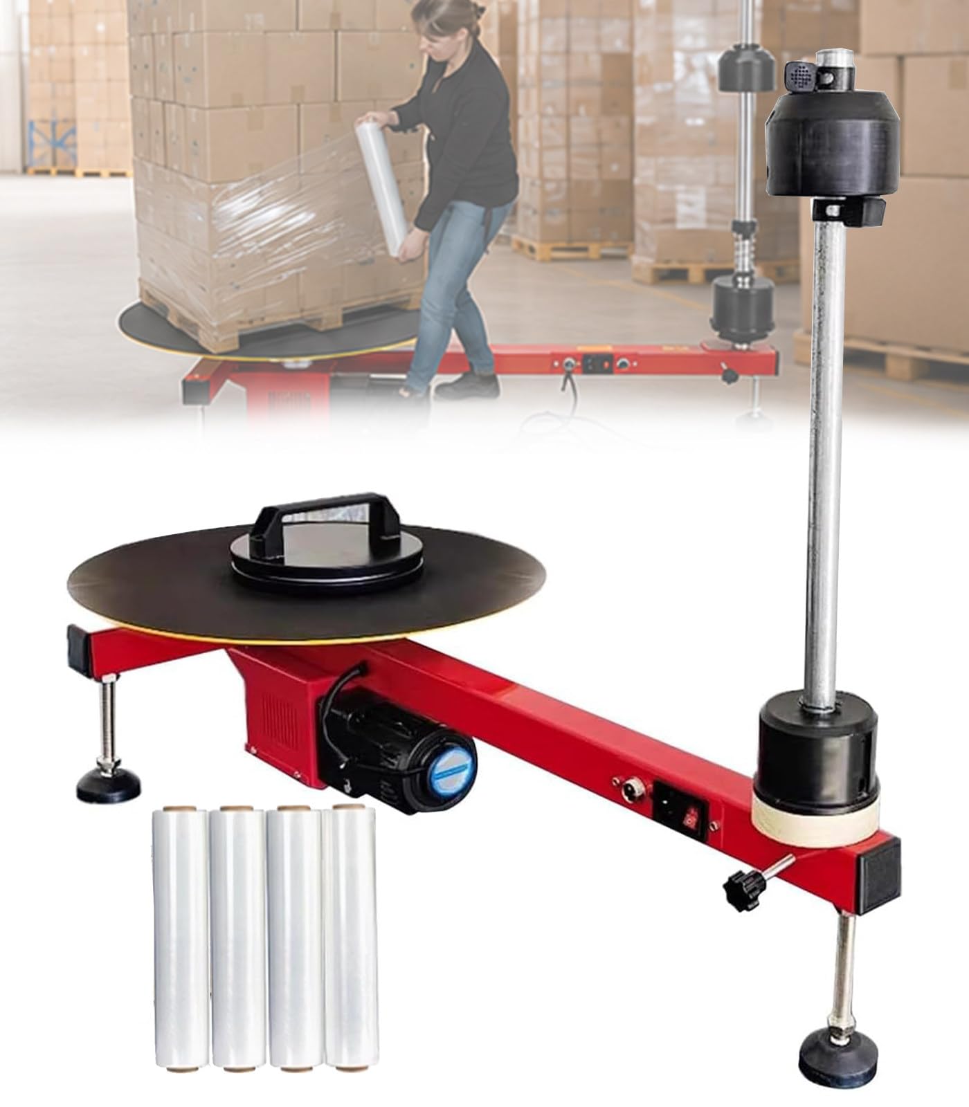 ZHIGUANYUN Electric pallet stretch wrapping machine 60cmFilm-110V