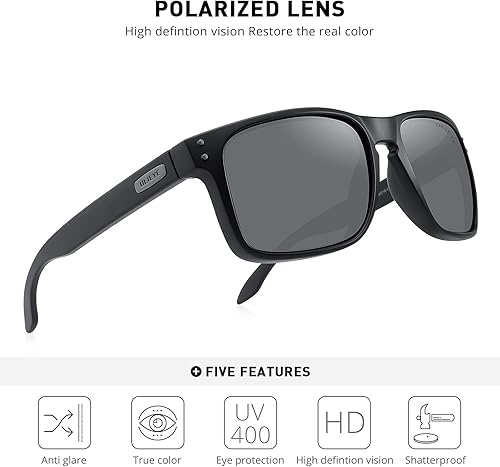 Miniatura 5 de Gafas de sol polarizadas deportivas para hombre, gafas de sol de marco flexible para pesca deportiva masculina