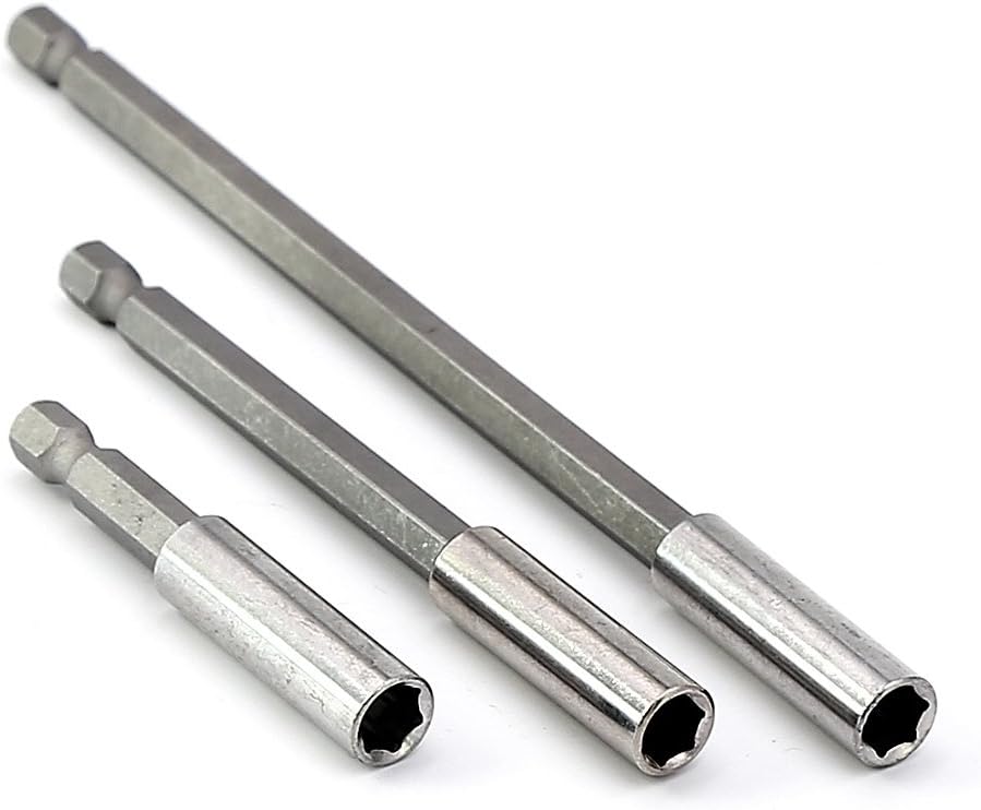 YEEZET 3pc Magnetic Drill Bit Holder Extension Includes 2" 4" 6" Extensions 1/4 Hex Quick Release Magnetic Screwdriver Extension Bit Holder