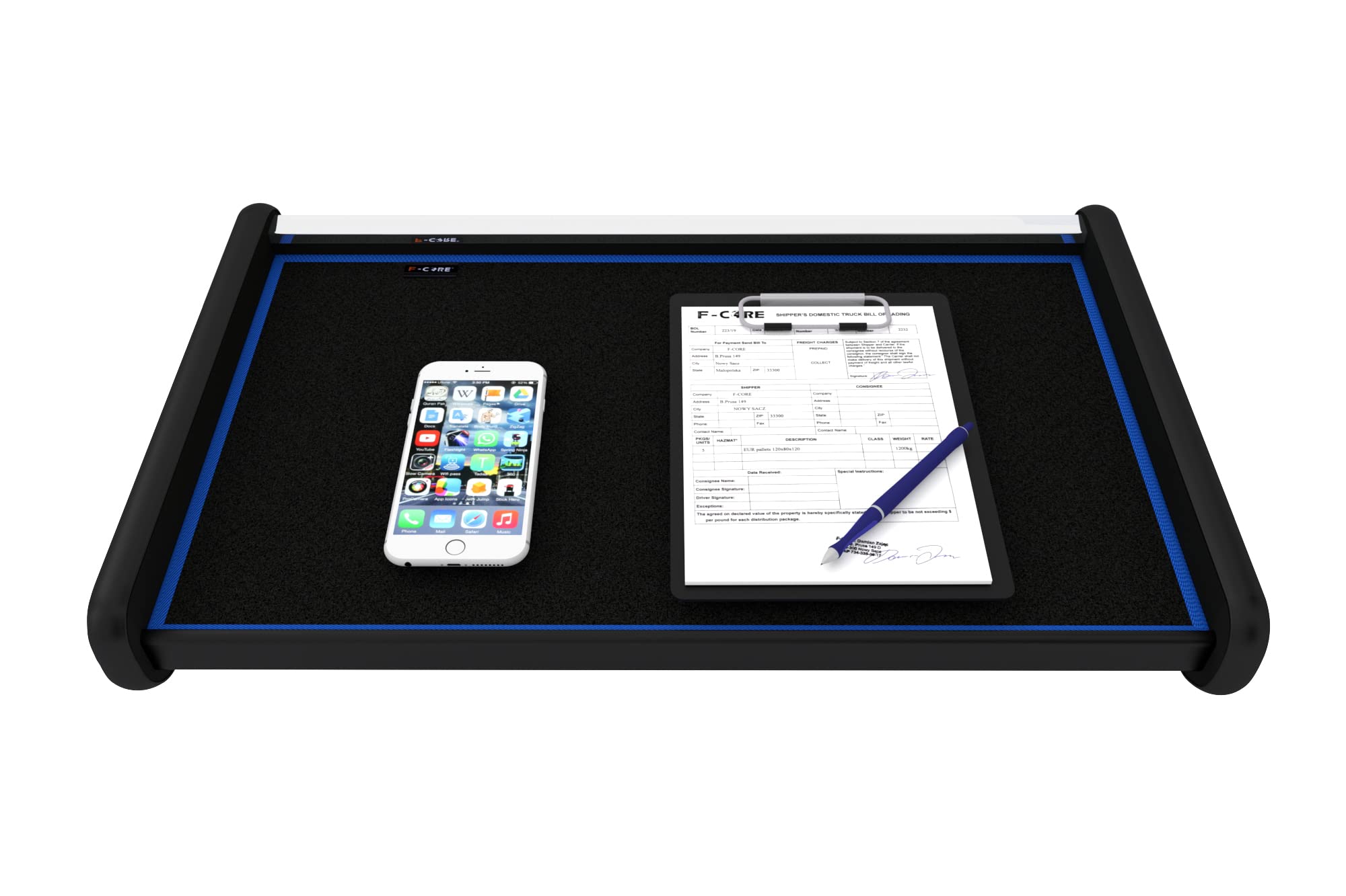 F-CORE Tavolini per cruscotto Camion Compatibile per IVECO EUROTECH 01.92-12.02 Centrale Blu