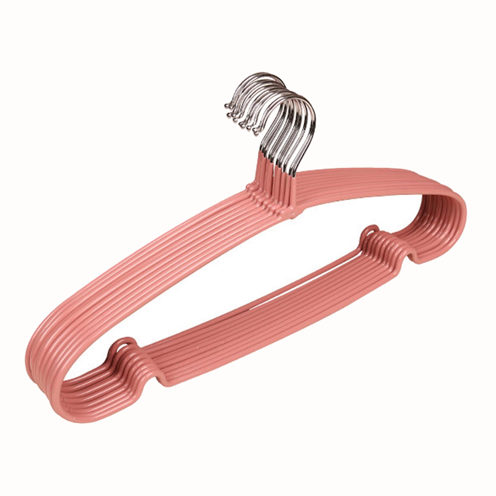 10PCS Nonslip Clothes Hangers Sturdy Garment for Delicate Fabrics Prevents Stretching and Deformation Space Saving Clothes