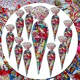Golopin, 10 Conos Chuches Cumpleaños. Pack Calidad con 100 Unidades de Golosinas y Chucherias Para Piñata Cumpleaños Infantil o Preparado Para 10 Conos Con 10 Variedades Diferentes De Golosinas