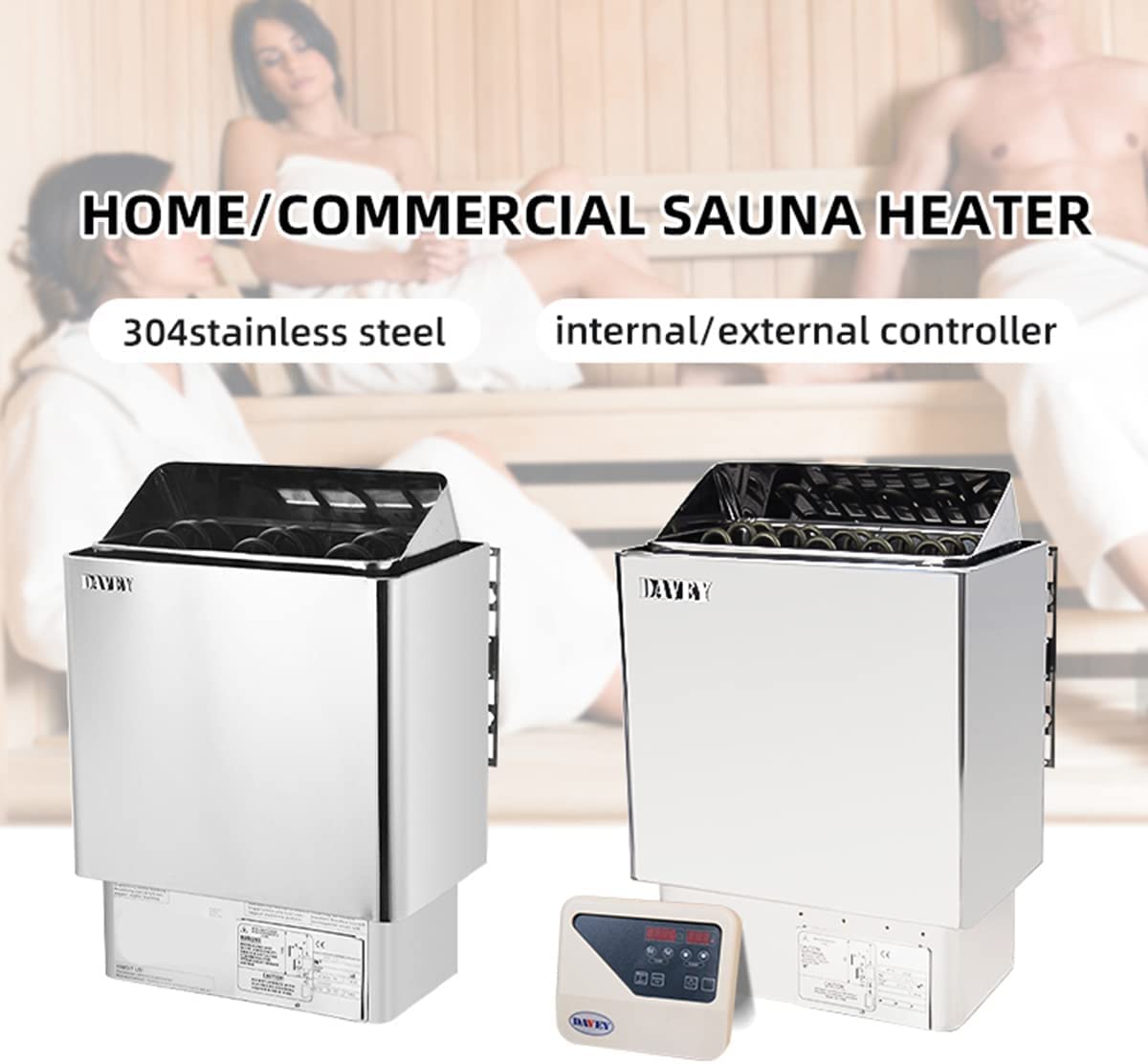 Electric Sauna Heater Stove, Sauna Steam Generator with External Controller  for 9-13m³ Room, Stainless Steel Sauna Heater 32-210°F, Home Use Heating  Furnace Room SPA Dry Steam Bath : Amazon.co.uk: Health u0026 Personal