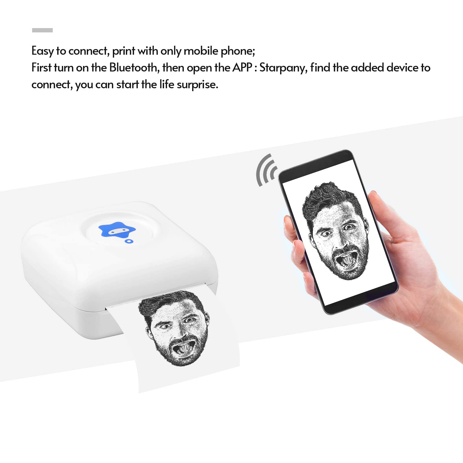 keppy Mini przenośna drukarka termiczna drukarka etykiet biurkowych USB drukarka pokwitowań do etykiet wysyłkowych naklejka telefon