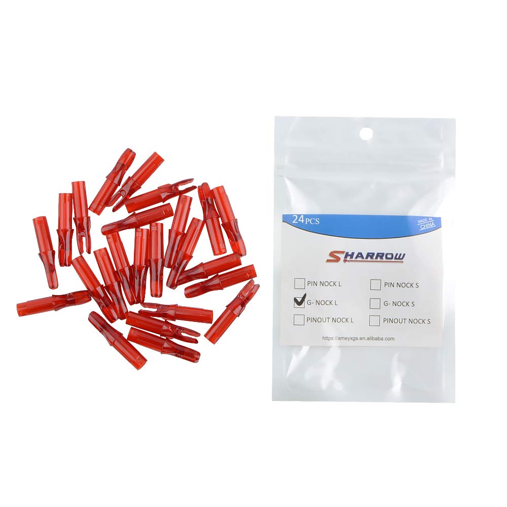 SHARROW Tir à l'arc Queue de Flèche Insérer Encoche de la Flèche pour Les flèches pour ID 6.2mm Arbre de Flèche, Flèche Encoche en Plastique pour La Chasse de Tir