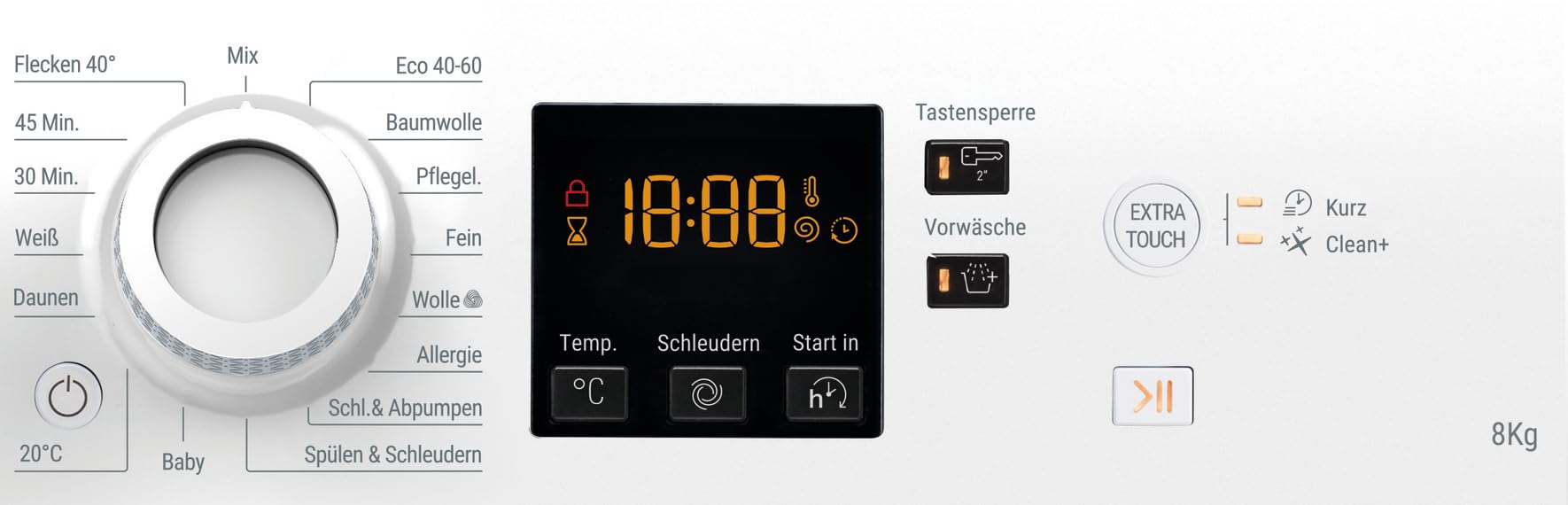 Bauknecht WAM 814 A Waschmaschine Frontlader 8kg Energieeffizienzklasse A