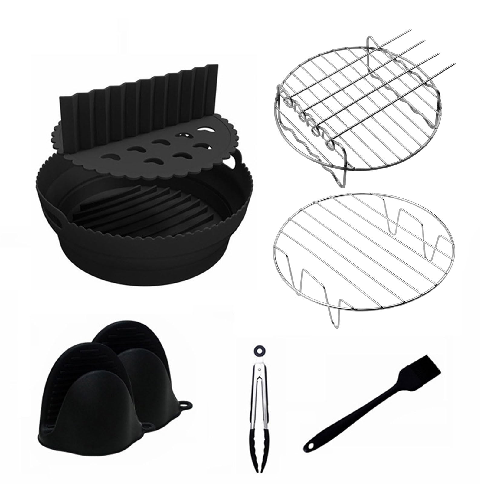 Silicone Air Fryers Liner Divider Mitts Reusable Air Fryers Accessories Air Fryers Liner with
